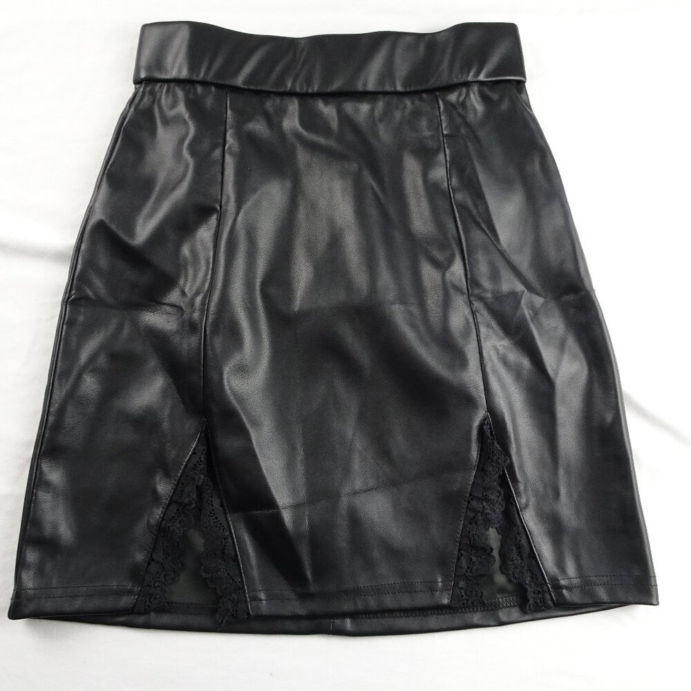 MangoPop Faux Leather Skirt Size XS
